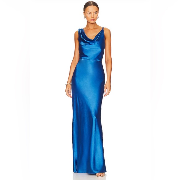 Veronica Beard Sanderson dress gown azure size 2 NWT gemstone blue - Picture 3 of 3